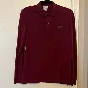 Lacoste Mens Long Sleeve Polo. Size 3